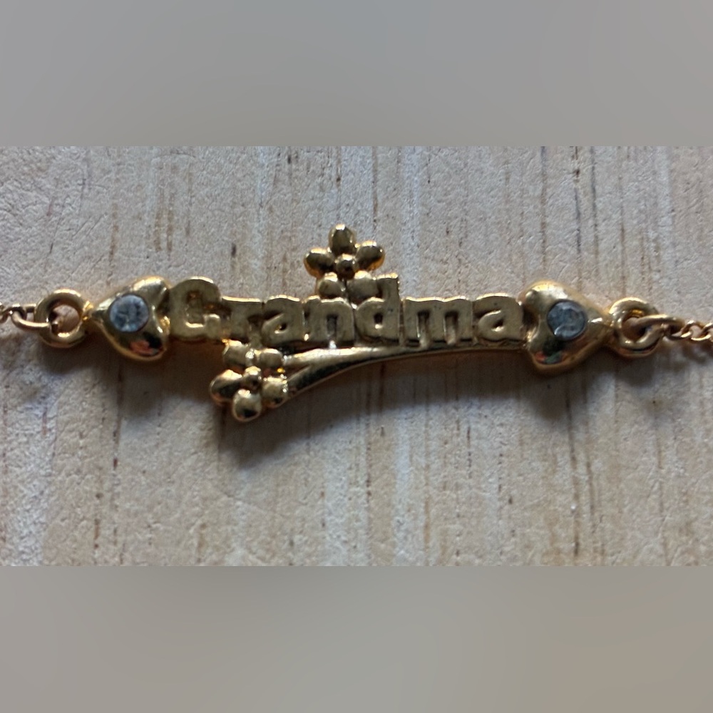 Gold Tone Grandma Bracelet 8”